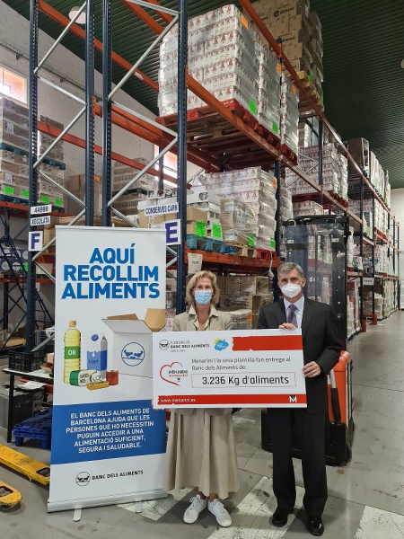 Menarini incrementa en un 60% su donación al Banco de Alimentos de Barcelona con más de 3.000 kg